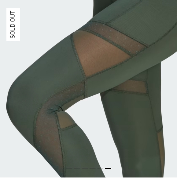 Adidas aeroready mesh detail black leggings - Picture 2 of 3